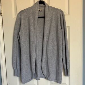 Ella Moss Gray Open Front Cardigan